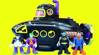 Batman Imaginext Villain Vehicle Set With Penguin Submarine Joker Motorcycle Superman