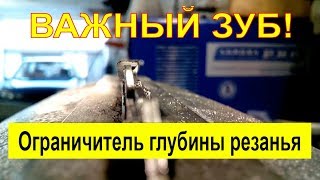 Заточка цепи, а про ограничительный зуб забывают! Подробно.