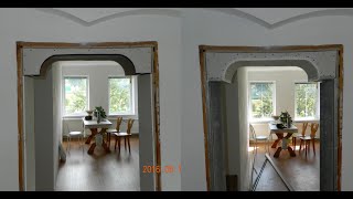 Монтаж арки с полуколоннами ч1
