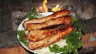 Шашлык из корейки. Готовим сочную свинину, оригинально порезанную, на углях.