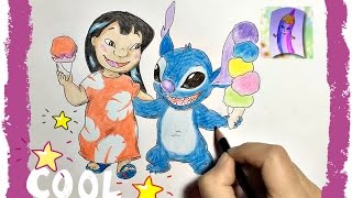 Нарисовать Лило и Стича.Lilo &Stitch.