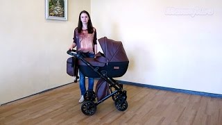 Коляска 2 в 1 Anex Cross (Анекс Кросс) из эко-кожи в цвете вишня - Видеообзор Mannyk.ru