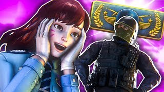 ДЕВУШКА ХОЧЕТ ГЛОБАЛА CS:GO ТРОЛЛИНГ ПАРНЕЙ В КС ГО