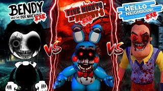 Minecraft - BOOM BOOM SURPRISE - BENDY & HELLO NEIGHBOR SCARE TOY BONNIE