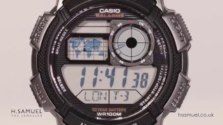 Casio Men’s Black Resin Work Time Digital Watch AE-1000W-1BVEF – Features & Demo