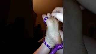 My left foot got tied up and tickled!