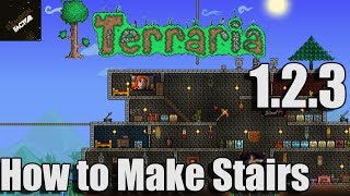 How To Make Stairs Terraria 1.2.3 | Terraria 1.2.3 Gameplay
