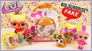 LOL Surprise, Big Surprise fake, falsa, confetti pop, lil siter. LOL Fake Vs Real