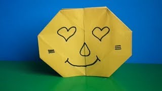 оригами смайлик меняющий лицо / origami smiley changing face