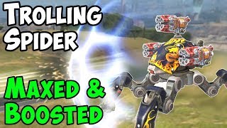Mk2 Max & All Boosters Vortex Fujin Trolling Spider Gameplay - War Robots WR