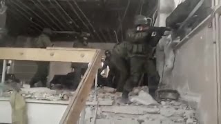 Бой подразделения "Спарта" в аэропорту Донецка. Ополченцы, Новороссия.