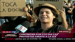 Continúa por quinto día las protestas frente a la JCE