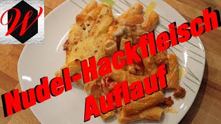 Nudel-Hackfleisch-Auflauf einfach und lecker // 4K Video //