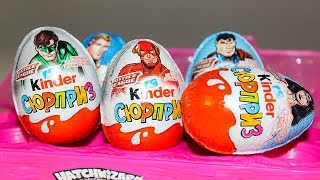 Супергерои Игрушки Сюрпризы Видео для детей Новые Киндер Сюрпризы Бэтмен Супермен