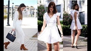 Spring & Summer 2018 White Dress Lookbook & White Dress Combinations of 2018