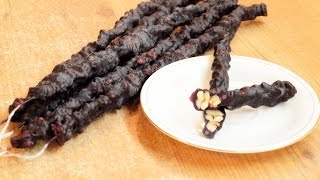 Чурчхела: готовим из свежего винограда! / Homemade Churchkhela ♡ English subtitles
