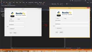 C# to Python(TKinter) Coverter (Visual Studio) Using BunifuPy Library