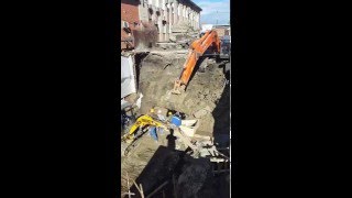 работы по установке дренажно-насоссной станции (видео 2)