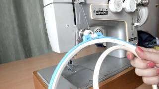 ВЫШИВКА на бытовой швейной машинке подготовка №1 machine embroidery