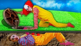 ME INFILTRO DISFRAZADO DE PAYASO POR 24 HORAS !! *proyecto secreto revelado* Exi