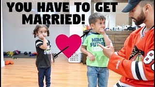'YOU HAVE TO GET MARRIED' PRANK ON 3 YEAR OLD!!