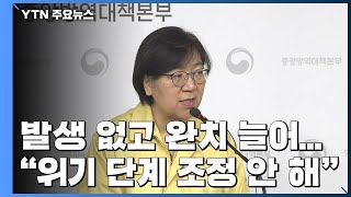 발생 없고 완치 늘어..."위기 단계 조정 고려 안 해" / YTN