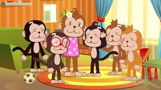 Five Little Monkeys Jumping On The Bed | Nursery Rhymes & Kids Songs | Easy Peasy Songs