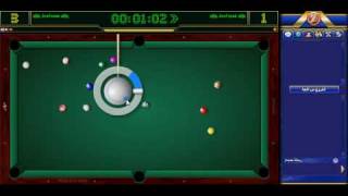Playing Gamezer (www.gamezer.com/billiards/