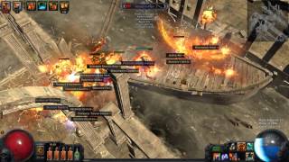 POE 2.2 Ascend Inquisitor, Flame Totem critical 78%/594%, 43k DPS each totem
