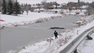 *Fatal* Truck crashes into icy river in Swift Current