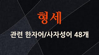 형세에 관한 한자어/사자성어 48개
