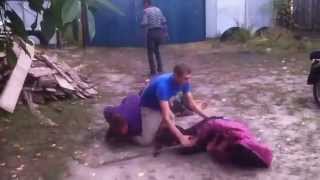 Пьяная сельская драка (озвучка "Зять не х..") (18+)!!!