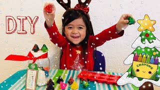 DIY Last-Minute Stocking Stuffers: Glittery Christmas Tree Crayons | Baby Playful