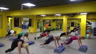 Функциональная степ тренировка #1. Functional step. Тренировка кардио и силовой выносливости