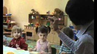 Открытый просмотр. Лепка Колобок. 1-я младшая группа