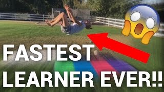 TEACHING MY FRIEND HOW TO BACKFLIP!