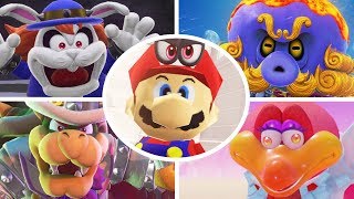 Super Mario Odyssey - All Boss Rematches with Mario 64 Costume