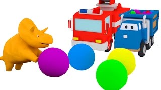 Piłki i Trampolina: naucz się o wechikułach z Dino Dinozaurem ???