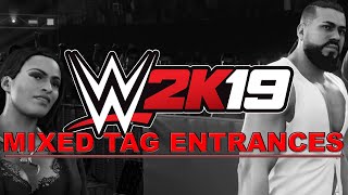 WWE 2K19 Mixed Tag Team Entrances [WWE 2K19 Tutorial]
