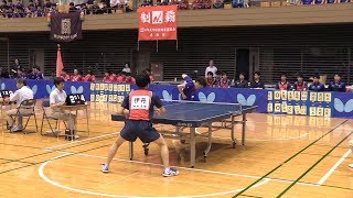 森薗政崇(明治大)vs伊丹雄飛(中央大)H29春 関東学生卓球リーグ|Rallys（ラリーズ）