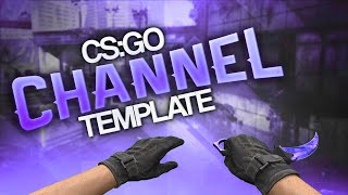2D Style CSGO Youtube Banner Template PSD - FREE DOWNLOAD