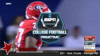 Nick Chubb (Georgia RB) vs North Carolina 2016