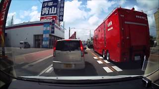 ドラレコ　消防支援車に遭遇
