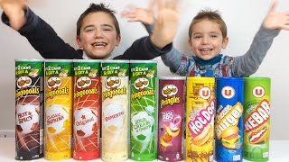 PRINGLES CHALLENGE ! 9 GOÛTS | Swan VS Néo