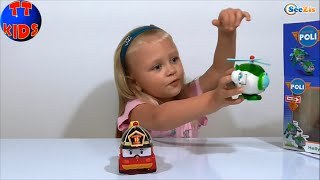 ✔ RoboCar Poli и Девочка Ярослава. Распаковка Игрушки Робокар Поли. Видео для детей. Серия 24 ✔