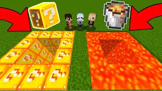 ¡NO ELIJAS EL AGUJERO EQUIVOCADO EN MINECRAFT! ? LAVA O LUCKY BLOCKS MINECRAFT TROLL