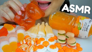 ASMR ORANGE Giant Gummy, Wax Candy bottle, Noodle Jelly, Egg gummy| *No Taking |N.E ASMR