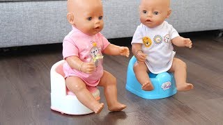 Как Мама Приучала Двойняшек Беби Бон Ходить на Горшок Куклы Пупсики Для девочек 108мама тиви