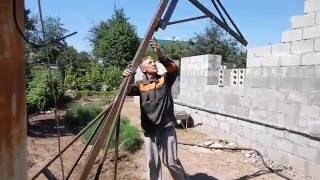 консольно-поворотный кран самодельный