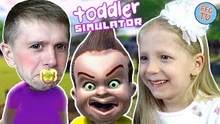 Симулятор ВРЕДНОГО МАЛЫША Папа и Милана играют в Toddler Simulator на FFGTV ДАВНО МЫ ТАК НЕ СМЕЯЛИСЬ
